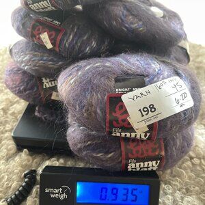 YARN 198 FILS ANNY BLATT BRIGHT 50G 55YDS 9 BALL LOT MADE IN FRANCE